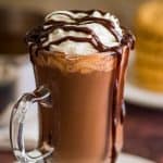 This Rich and Thick Hot Chocolate for One is the creamiest, most decadent hot chocolate imaginable. | #HotChocolate | #RecipeForOne | #Chocolate | #Christmas |