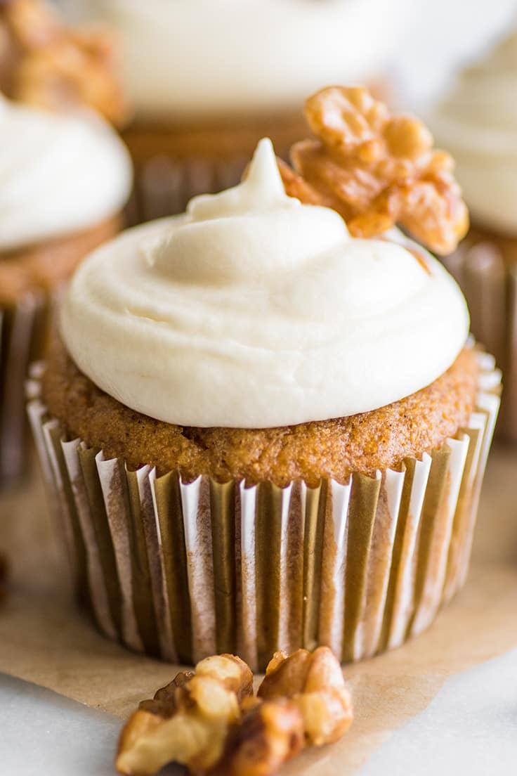 Smallbatch Pumpkin Cupcakes With Cream Cheese Frosting Baking Mischief