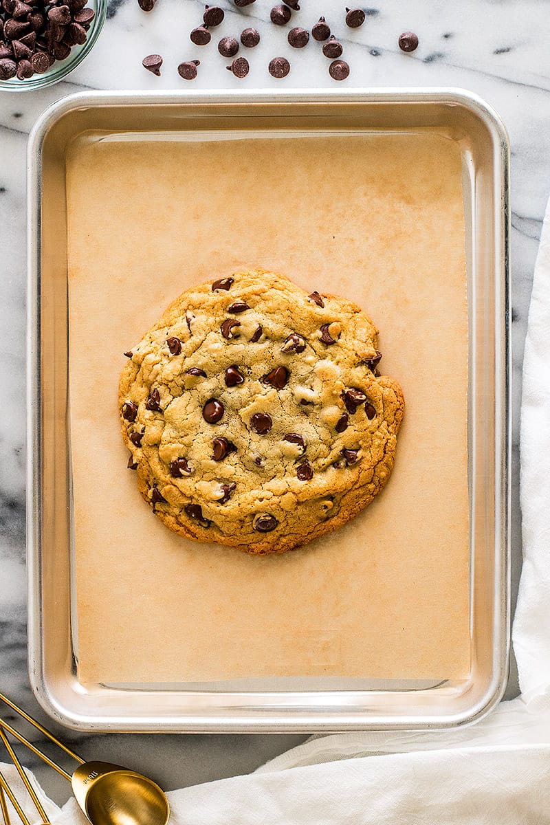 One Chocolate Chip Cookie Recipe - Single Serving Cookie