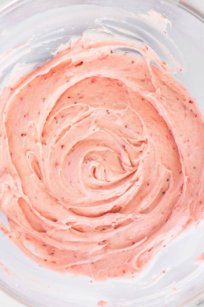 Small-batch strawberry frosting made with fresh strawberries