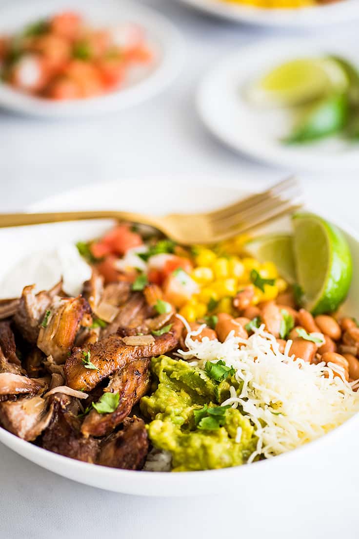 Meal Prep Carnitas Burrito Bowls, Recipes