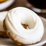 Pumpkin Donuts With Cream Cheese Glaze