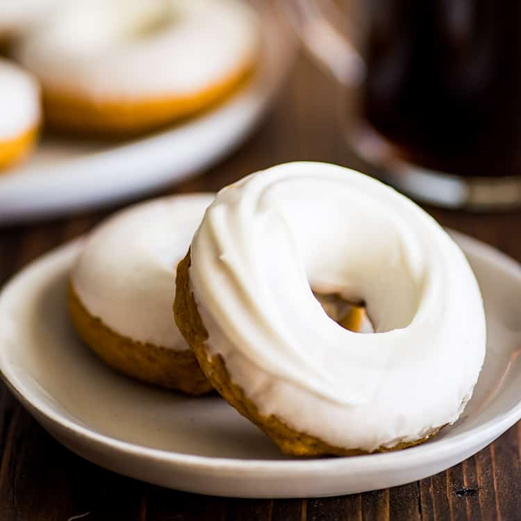 Pumpkin Donuts With Cream Cheese Glaze  Baking Mischief