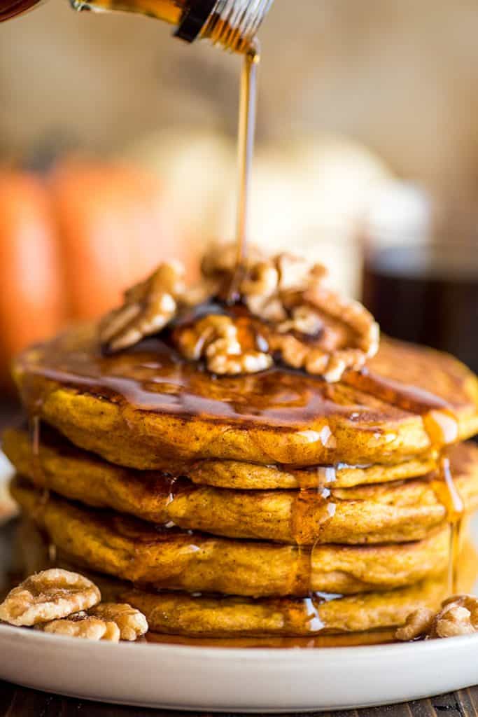 amazing pumpkin pancakes for two