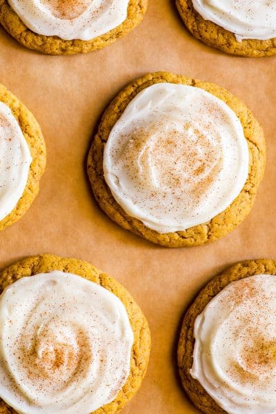 Small-batch Soft Pumpkin Cookies with Cream Cheese Frosting