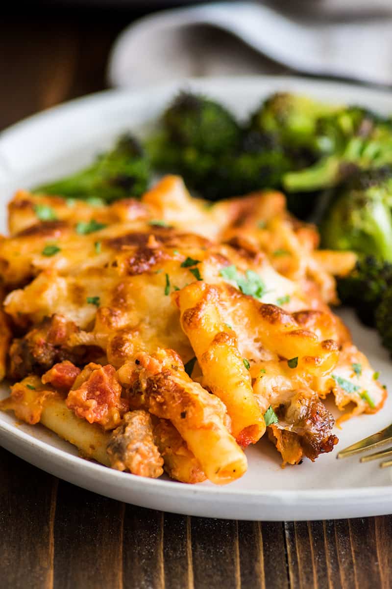 Baked Ziti with Italian Turkey Sausage - The Recipe Rebel