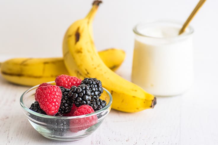 Ingredients for dog popsicles.