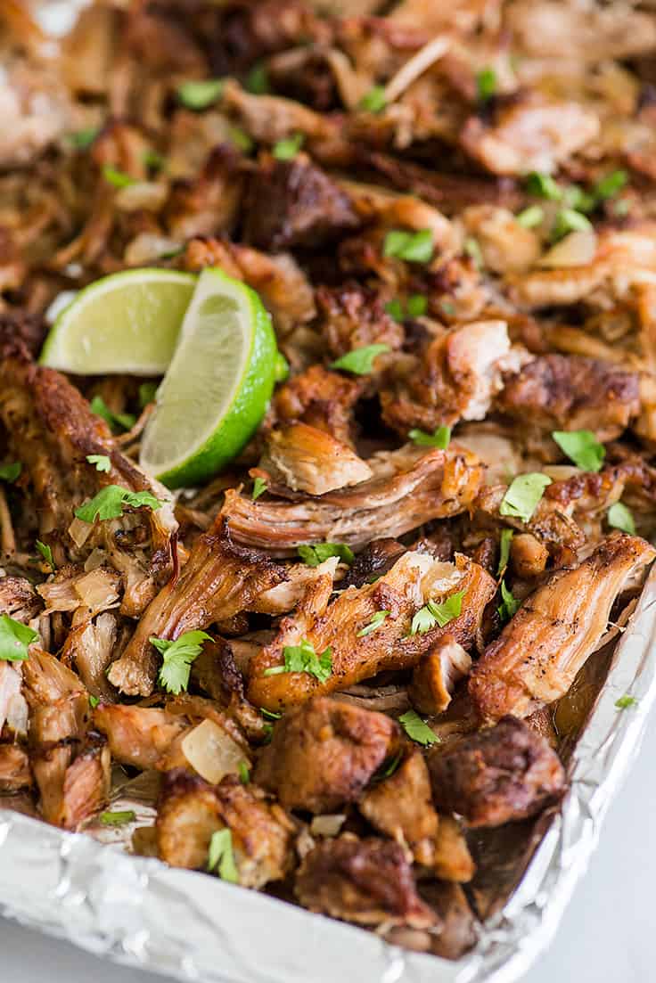 Crispy Slow Cooker Carnitas - Baking Mischief