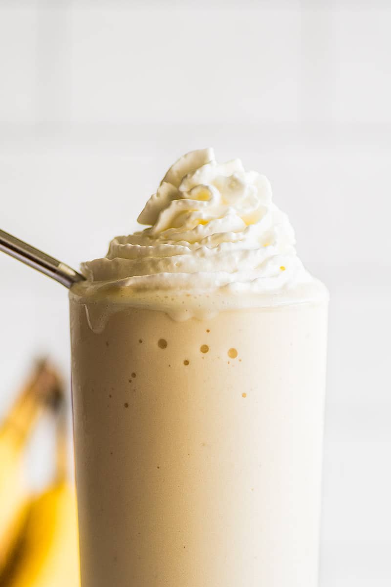 Creamy and Thick Banana Milkshake - Baking Mischief