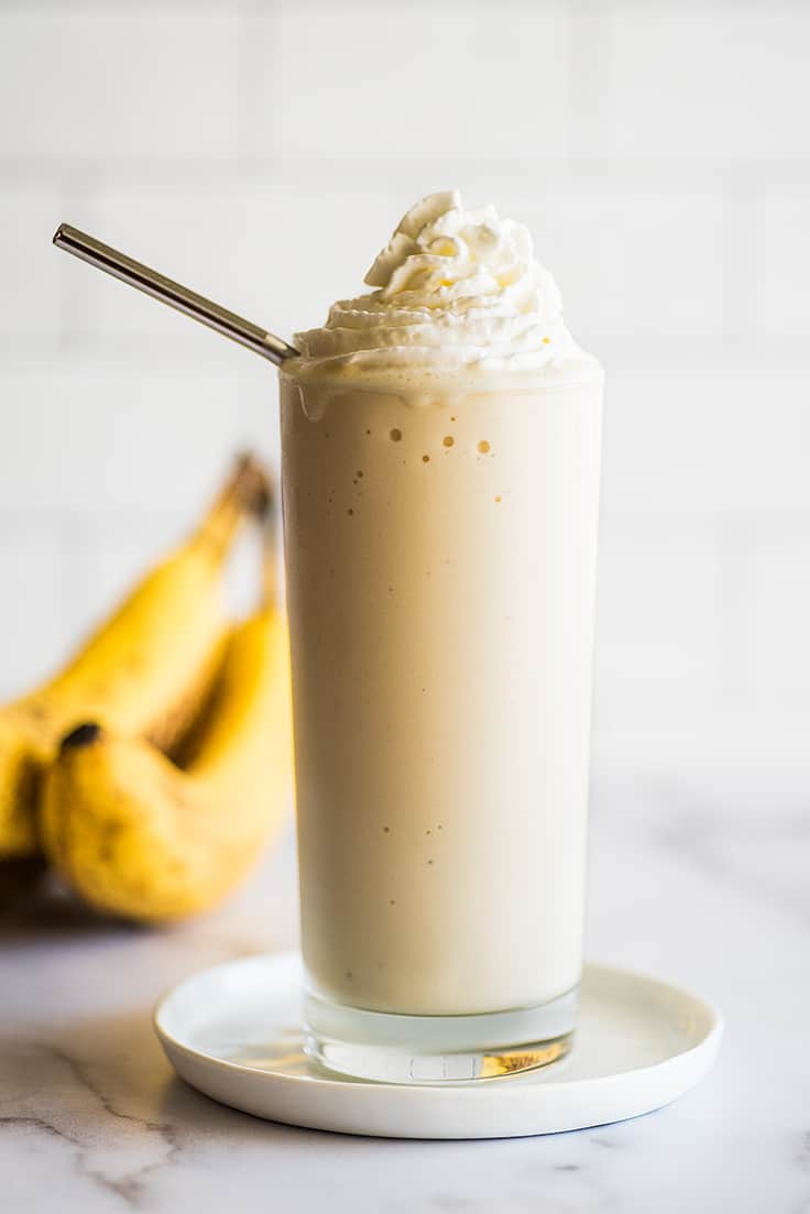 Creamy and Thick Banana Milkshake - Baking Mischief