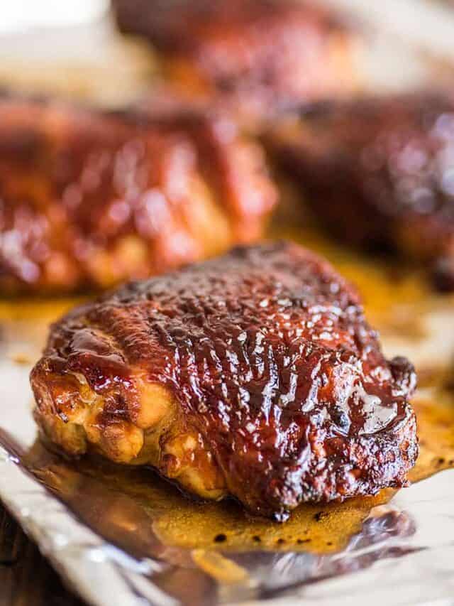 Baked Barbecue Chicken Thighs Baking Mischief