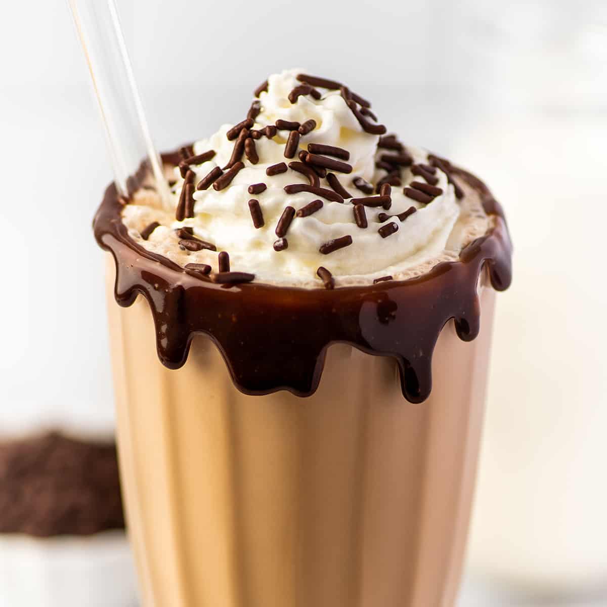 The Best Chocolate Milkshake - Baking Mischief