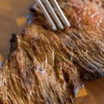 Photo of Easy Carne Asada made with flap meat on a cutting board.
