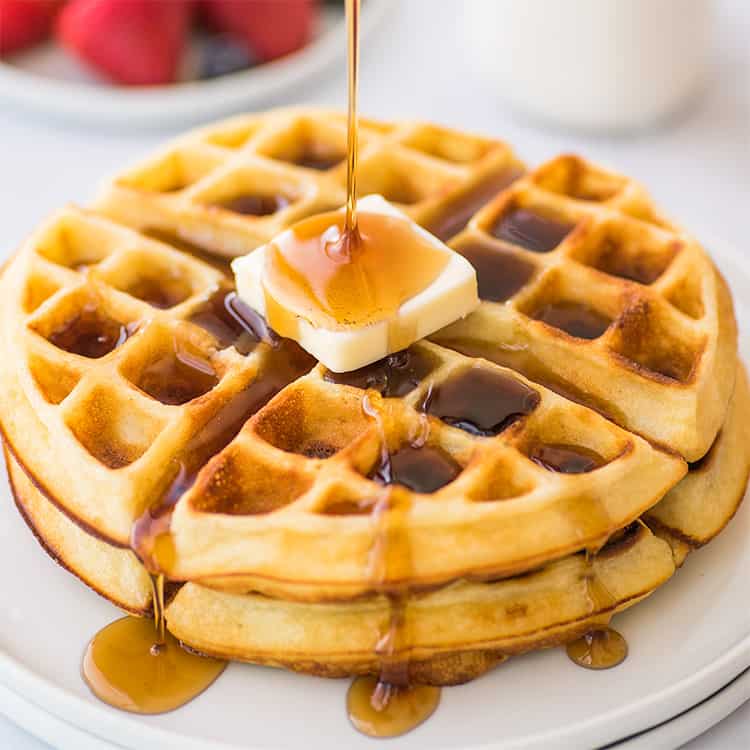 Homemade Waffles Recipe - Courtney's Sweets