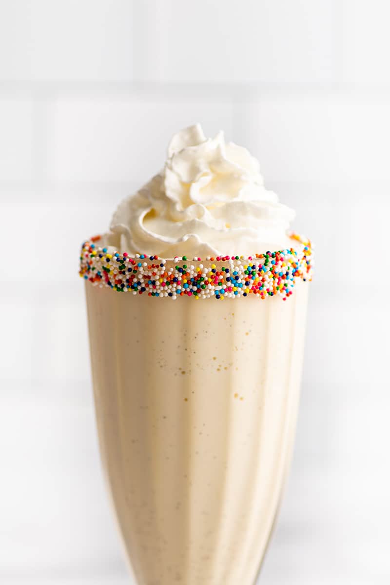 Vanilla milkshake without on sale ice cream