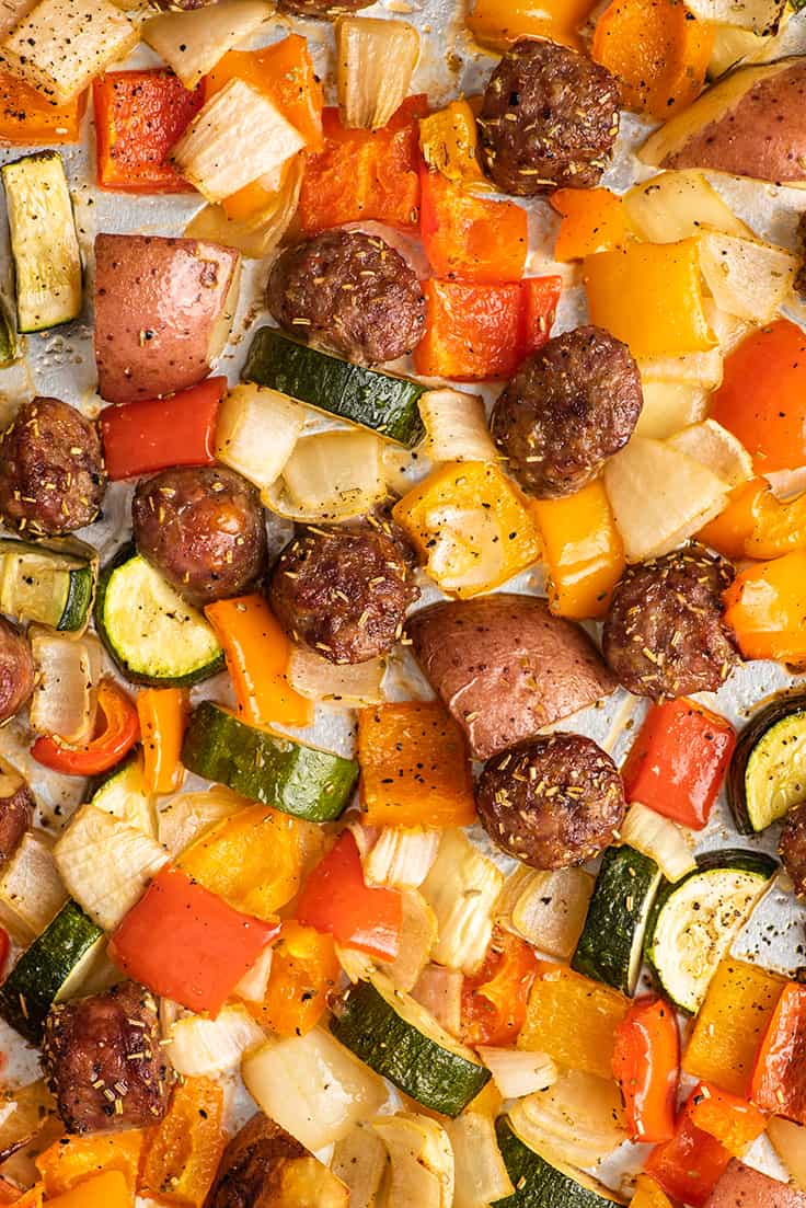 Sheet-Pan Maple-Dijon Sausage and Fall Veggies Recipe – Sheet Pan