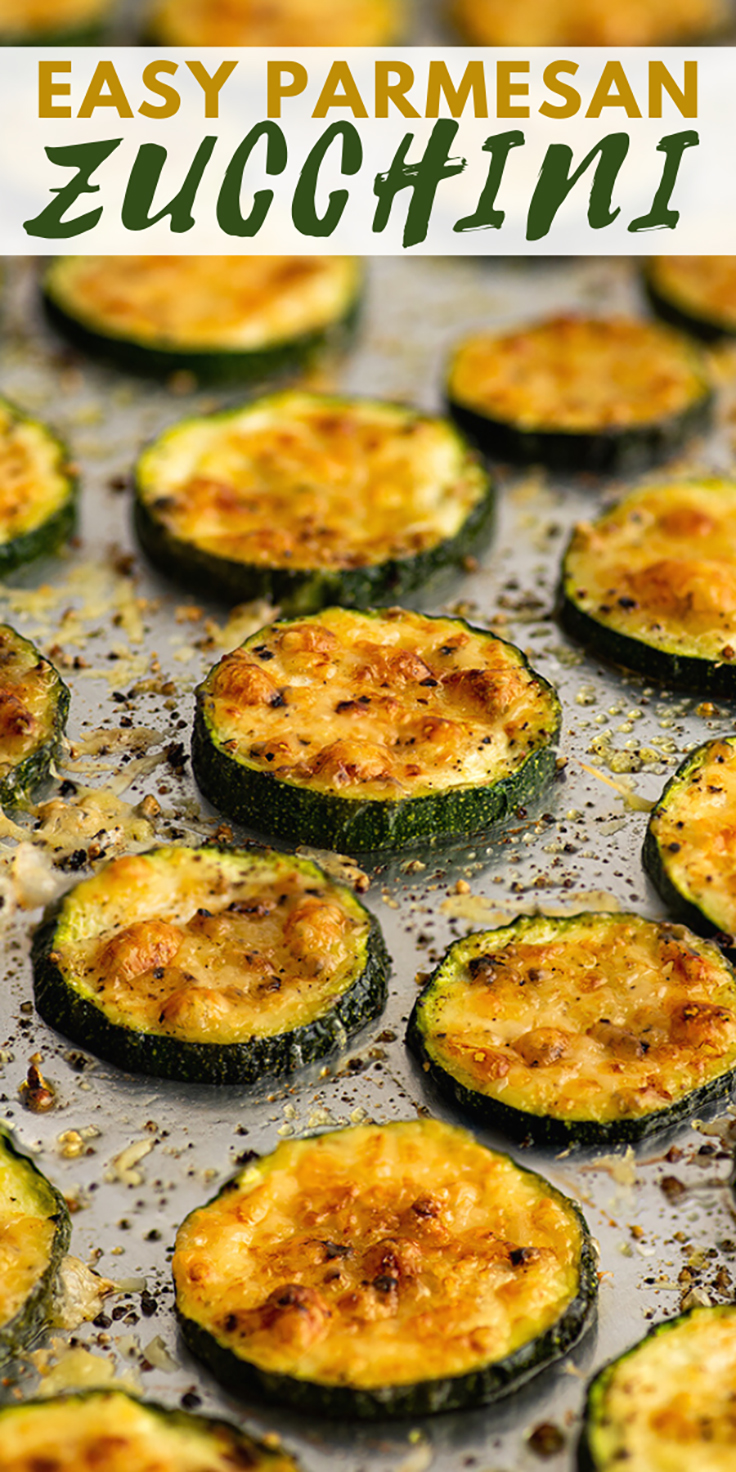 Baked Parmesan Zucchini - Baking Mischief