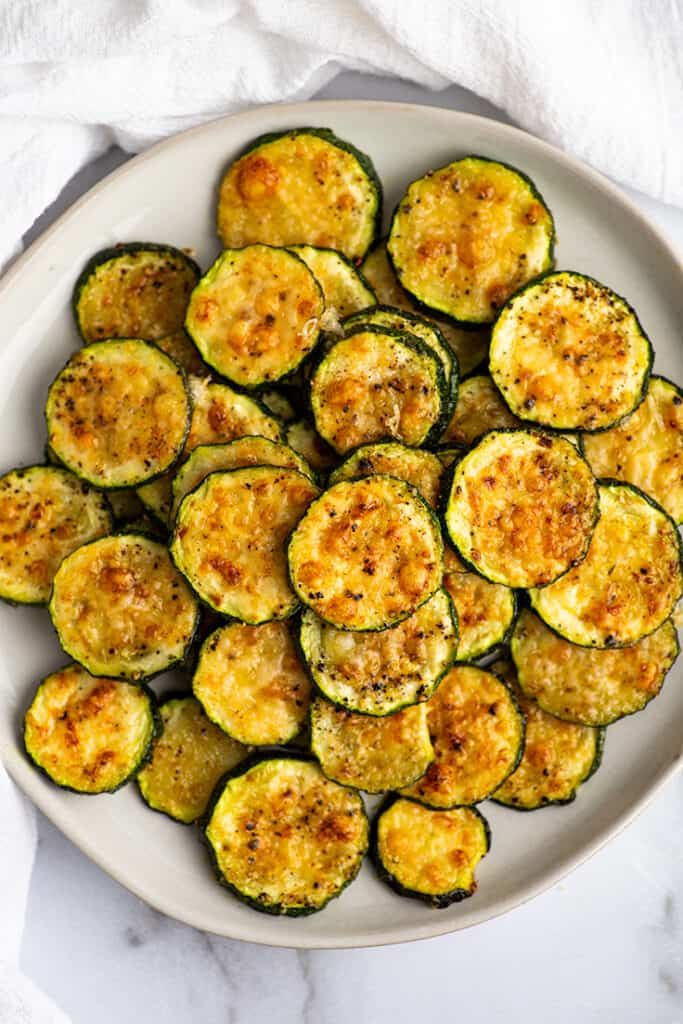 Baked Parmesan Zucchini - Baking Mischief