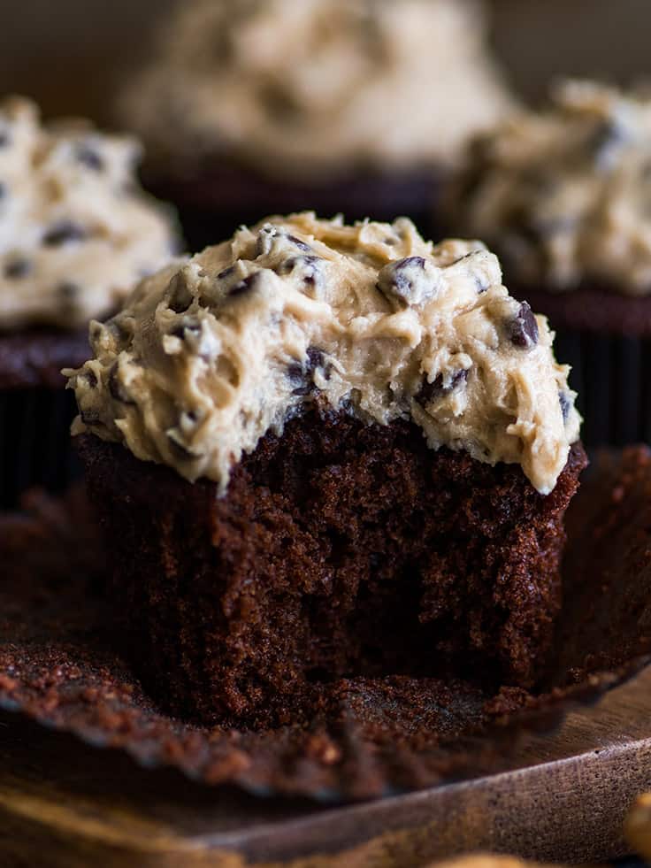 Small batch cookie dough cupcakes baking mischief