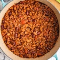 A pot full of easy chili.