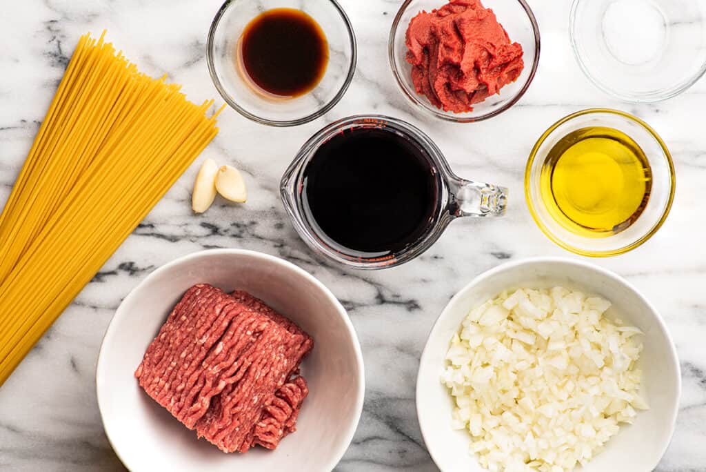 bolognese raw ingredients