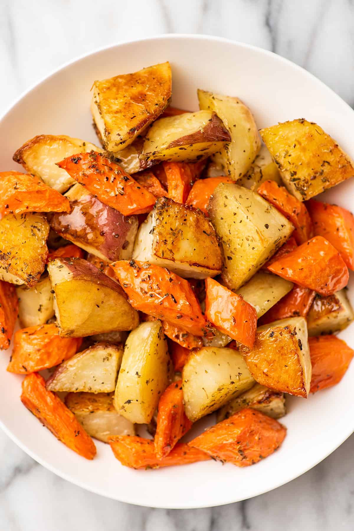 Roasted Carrots and Potatoes - Baking Mischief